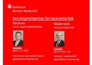 Finanzierung eines Schweinestalls - Sparkasse Beckum-Wadersloh