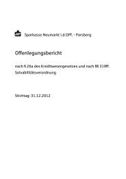 Offenlegungsbericht - Sparkasse Neumarkt i d OPf-Parsberg