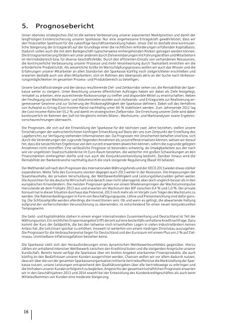Geschäftsbericht 2012 - Sparkasse Kraichgau