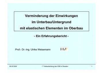 Verminderung der Einwirkungen im Unterbau ... - Gepro Dresden