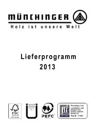 Lieferprogramm 2013 - Adolf Münchinger Holz