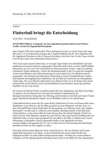 Flatterball bringt die Entscheidung.pdf - SV Gau-Algesheim 1910 e.V.