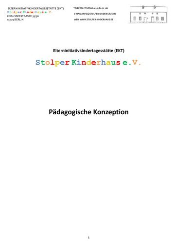 Pädagogisches Konzept - Stolper Kinderhaus