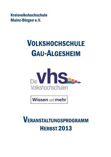 Programm Herbst 2013.pdf - VHS Gau-Algesheim