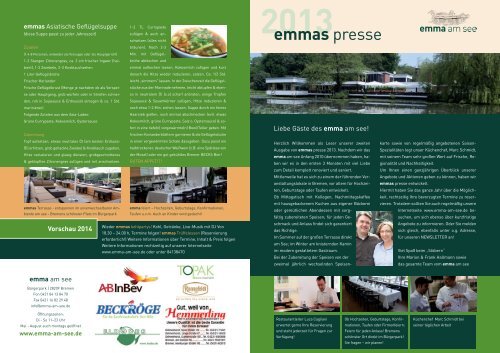 Download emmas presse 2013 - Emma am See