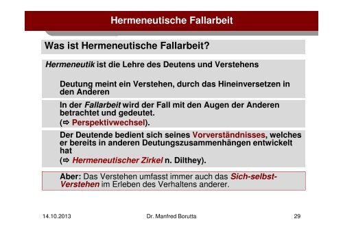 Hermeneutische Fallarbeit