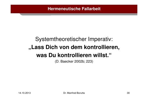 Hermeneutische Fallarbeit