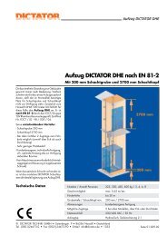 Aufzug DICTATOR DHE nach EN 81-2