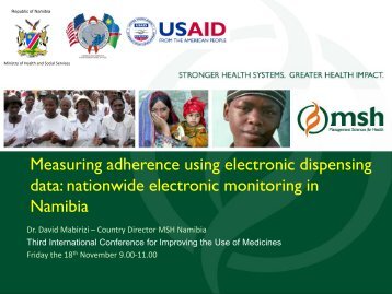 Measuring adherence using electronic dispensing data ... - INRUD
