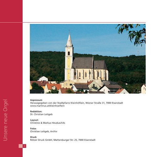 Festschrift - Eine Orgel für Kleinhöflein