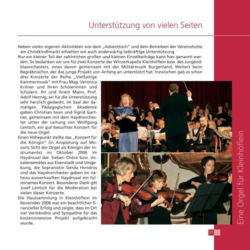 Festschrift - Eine Orgel für Kleinhöflein