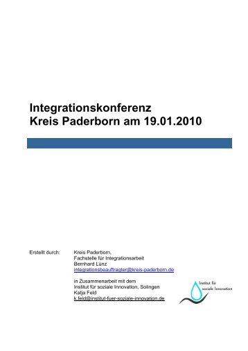 Integrationskonferenz Kreis Paderborn am 19.01.2010 - Institut fuer ...