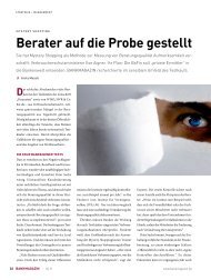 berater auf die probe gestellt