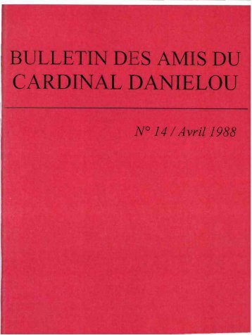 JML 1988 Bulletin des amis du cardinal Danielou Le salut des ...