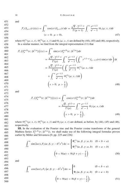 Integral representations and integral transforms of some families of ...
