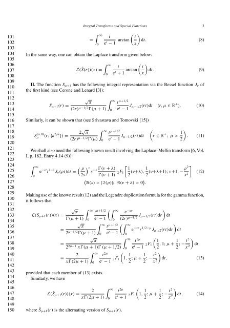 Integral representations and integral transforms of some families of ...