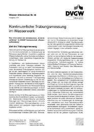 Kontinuierliche Trübungsmessung im Wasserwerk - DVGW ...