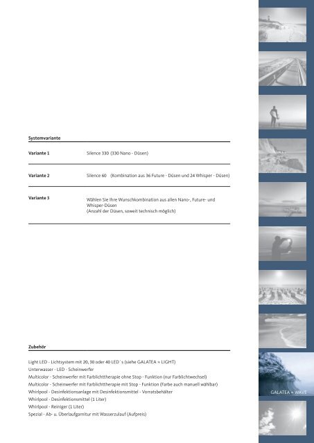 badewannen duschwannen poolsysteme lichtsysteme ... - Galatea