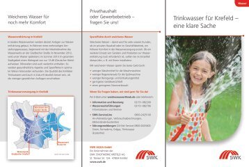 Broschüre Trinkwasser - SWK Stadtwerke Krefeld AG