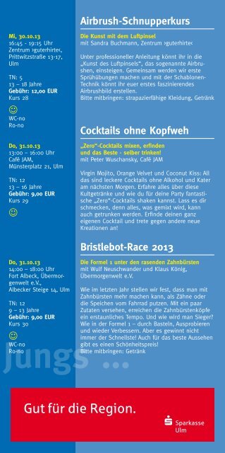 Programm "feuerrot&neonblau" 2013 - Ulm