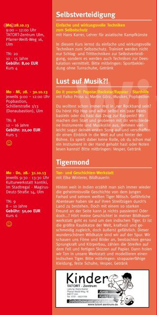 Programm "feuerrot&neonblau" 2013 - Ulm