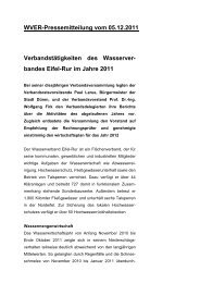 Vorlage allgemeine Schreiben - Wasserverband Eifel-Rur