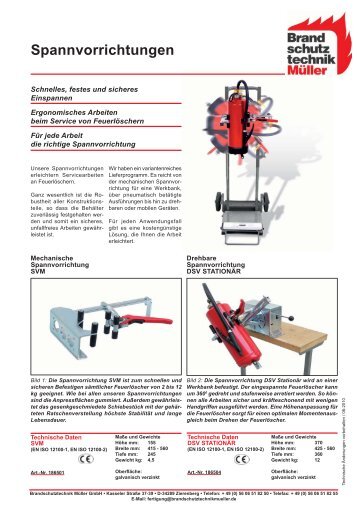 Spannvorrichtungen - Brandschutztechnik Müller GmbH