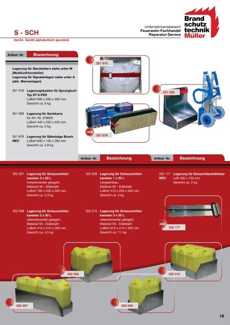 Lagerungen - Brandschutztechnik Müller GmbH