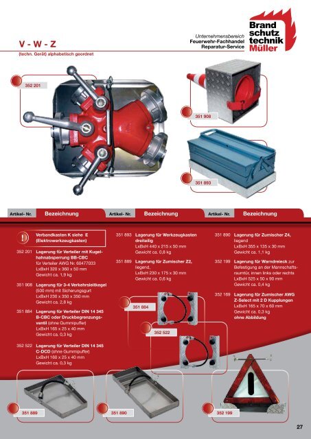 Lagerungen - Brandschutztechnik Müller GmbH