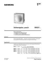 Sollwertgeber, passiv BSG21... - FKR Regeltechnik KG