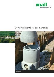 Systemschächte für den Kanalbau - Mall GmbH
