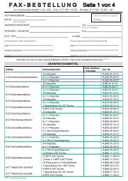 orochemie Fax-Bestellformular