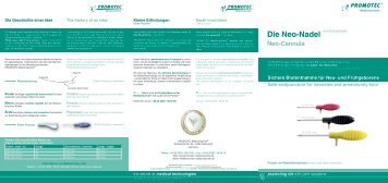 Neo-Nadel Broschüre - Promotec-Medizintechnik