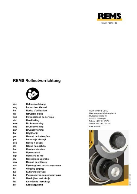 BA Rollnutvorrichtung - REMS WERK