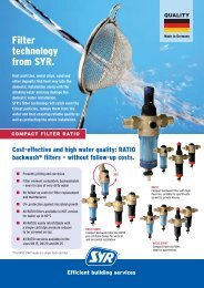 Filter technology from SYR. QUALITY