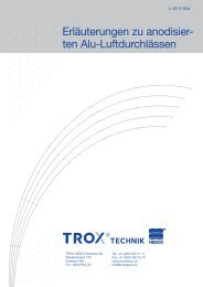 Erläuterungen zu anodisierten Alu-Luftdurchlässen - Trox