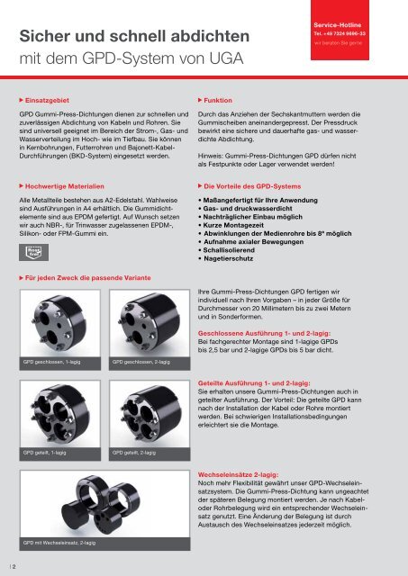 GPD Gummi-Press-Dichtungen - UGA System Technik