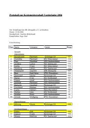 Protokoll zur Kreismeisterschaft Vorderlader 2006 - KSSV-Boerde