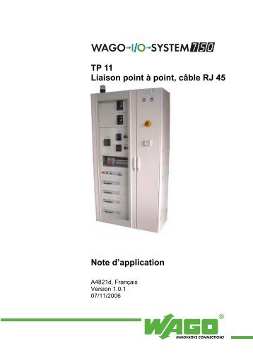 liaison direct PC – Contrôleur ou coupleur (RJ45 croisé) - Wago