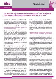 Die Bilanzierung von Emissionsberechtigungen nach HGB gemäß ...