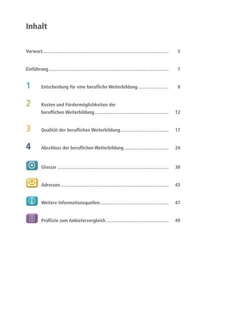 Checkliste Qualität beruflicher Weiterbildung - BiBB