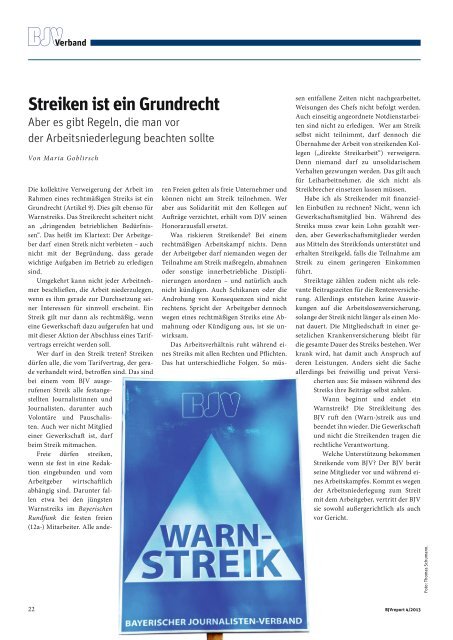 BJV Report 4 / 2013 - Bayerischer Journalisten Verband