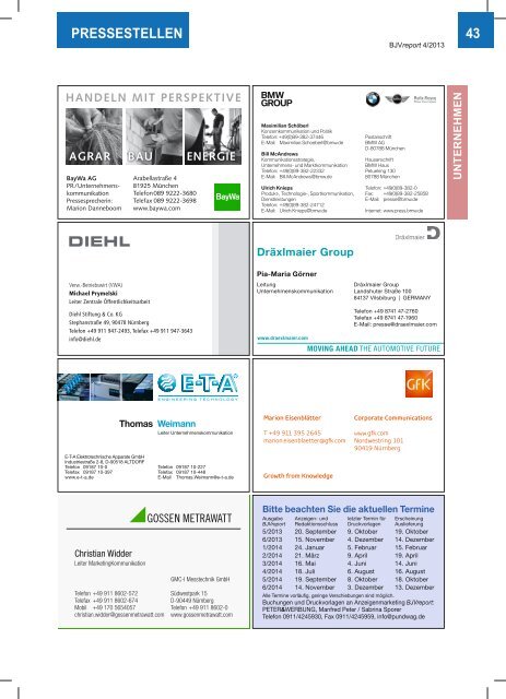 BJV Report 4 / 2013 - Bayerischer Journalisten Verband