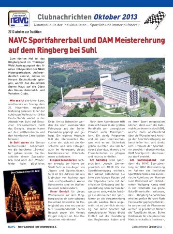 NAVC Sportfahrerball und DAM Meisterehrung auf dem Ringberg ...