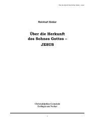 Über die Herkunft des Sohnes Gottes - Christadelphian-Gemeinden ...