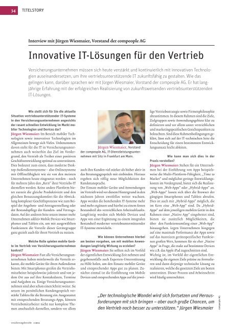 Innovative IT-Lösungen für den Vertrieb - Compeople