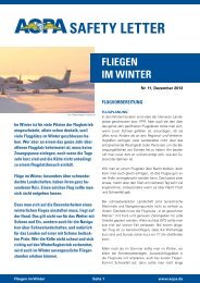 SAFETY LETTER - AOPA - Germany