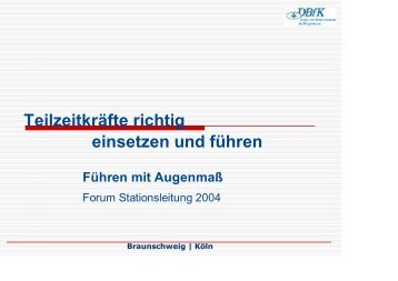 Teilzeitkräfte richtig einsetzen und führen von Anja Kistler - DBfK
