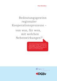 Bedeutungsgewinn regionaler Kooperationsprozesse – von ... - DGSv