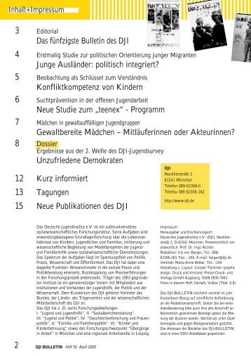 Das fünfzigste Bulletin des DJI - Deutsches Jugendinstitut e.V.